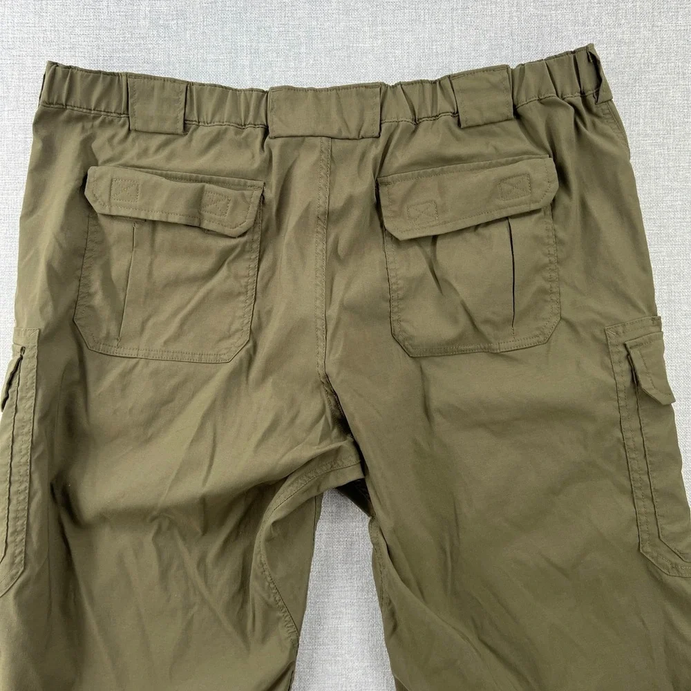 Duluth Trading Dry on the Fly Cargo Pants Men 2XL x 36 (44x35) Olive Green 71700